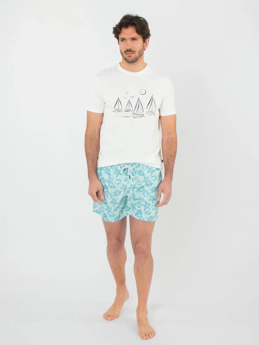 Bañador estampado marino