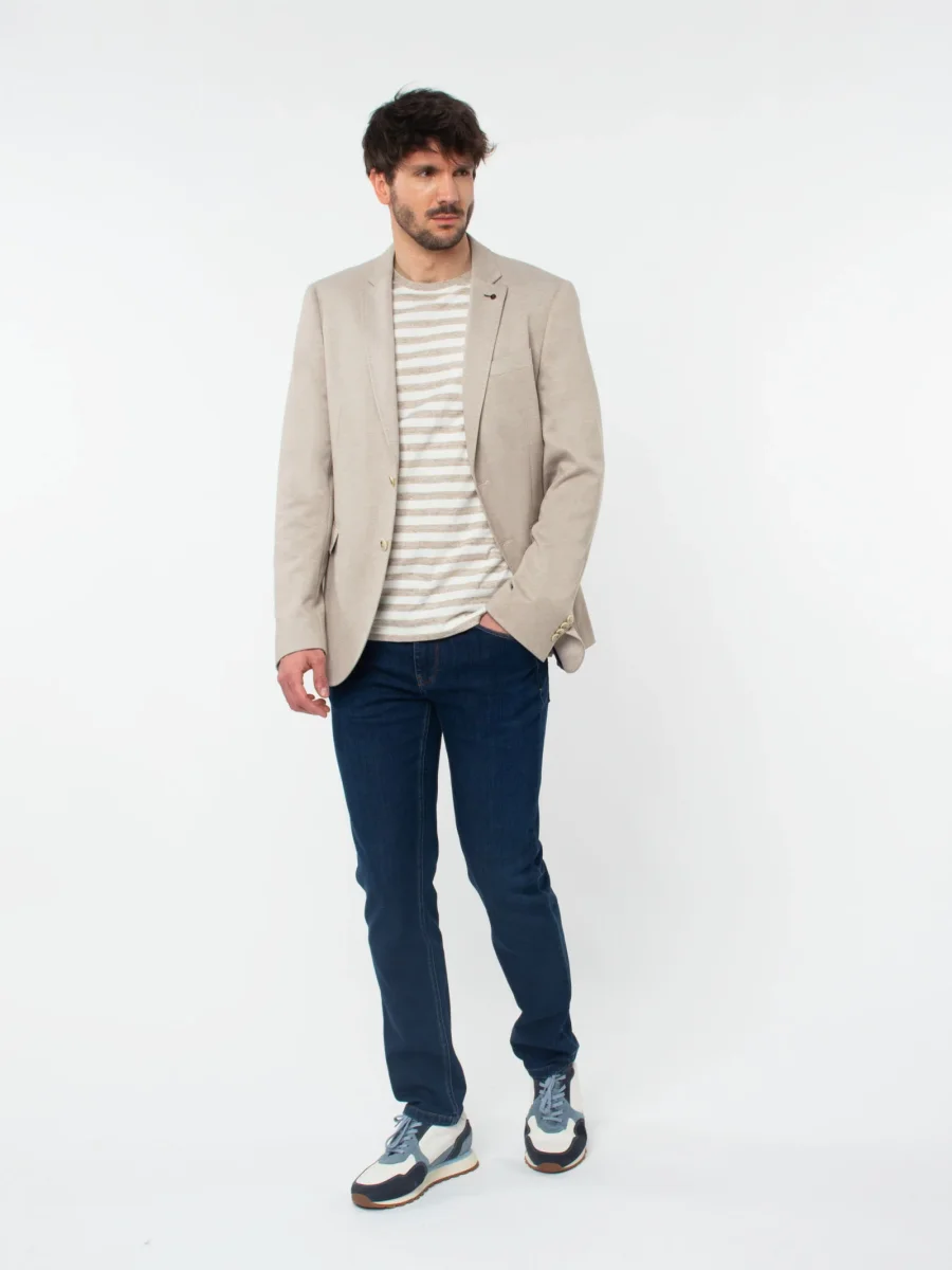Americana piqué bicolor regular fit