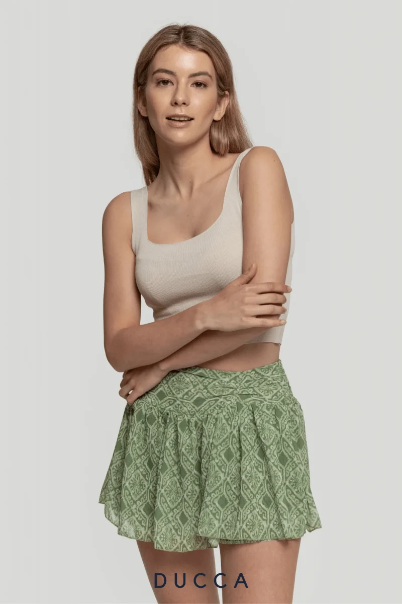 Shorts Encanto Plisado Verde - Imagen 3