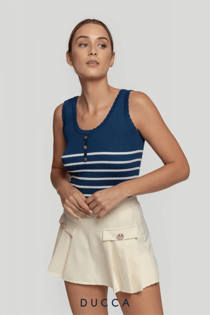 Shorts Elegancia Plisada Beige - Imagen 4
