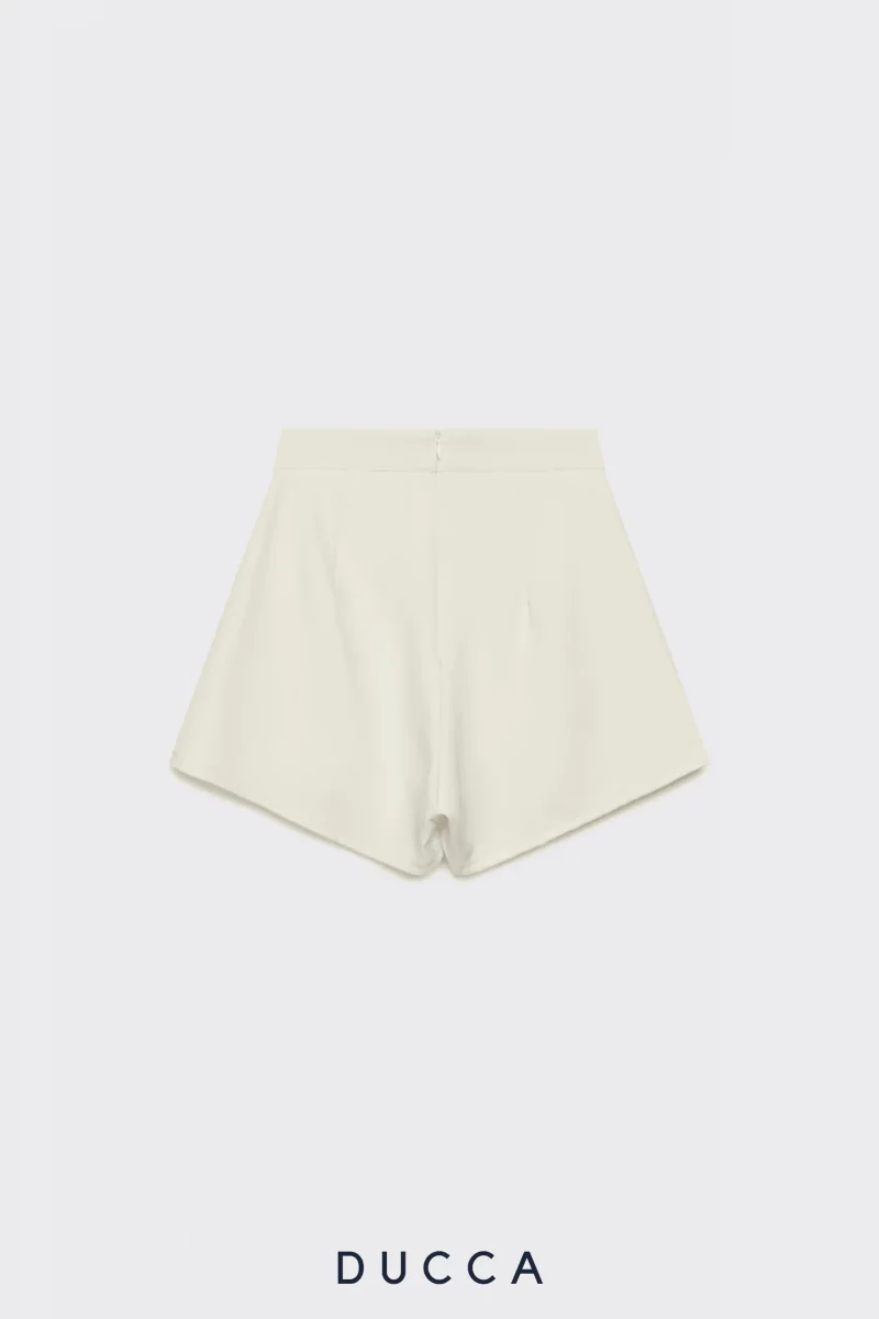 Shorts Elegancia Plisada Beige - Imagen 8