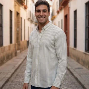 Camisa Rayas Salvia
