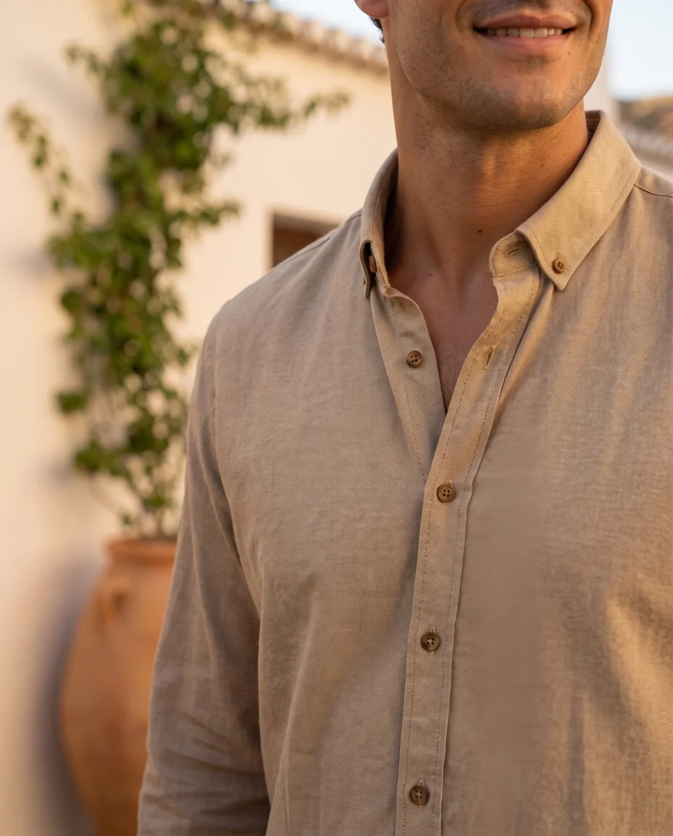 Camisa Beige Caqui - Imagen 3