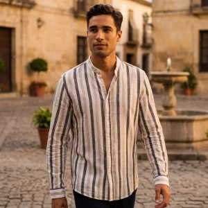 Camisa Rayas Anchas Tierra