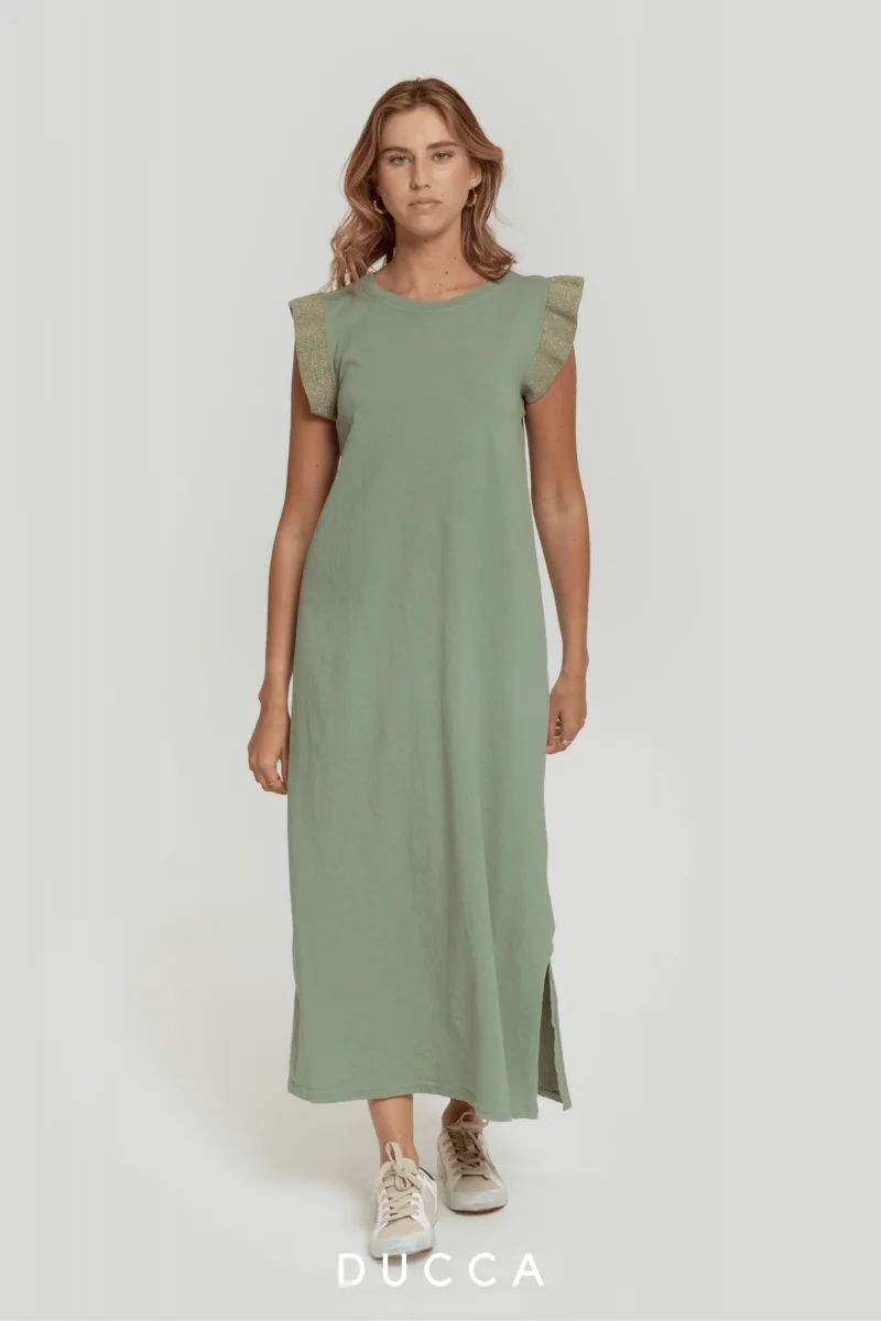 Vestido Eleganza Effortless Verde - Imagen 3