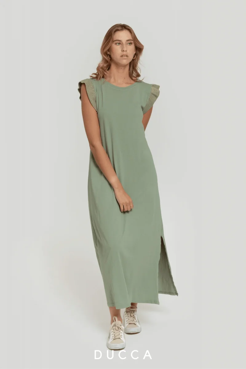 Vestido Eleganza Effortless Verde - Imagen 4