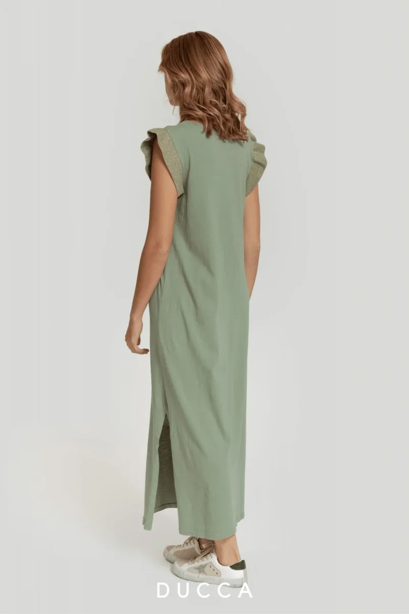Vestido Eleganza Effortless Verde - Imagen 5