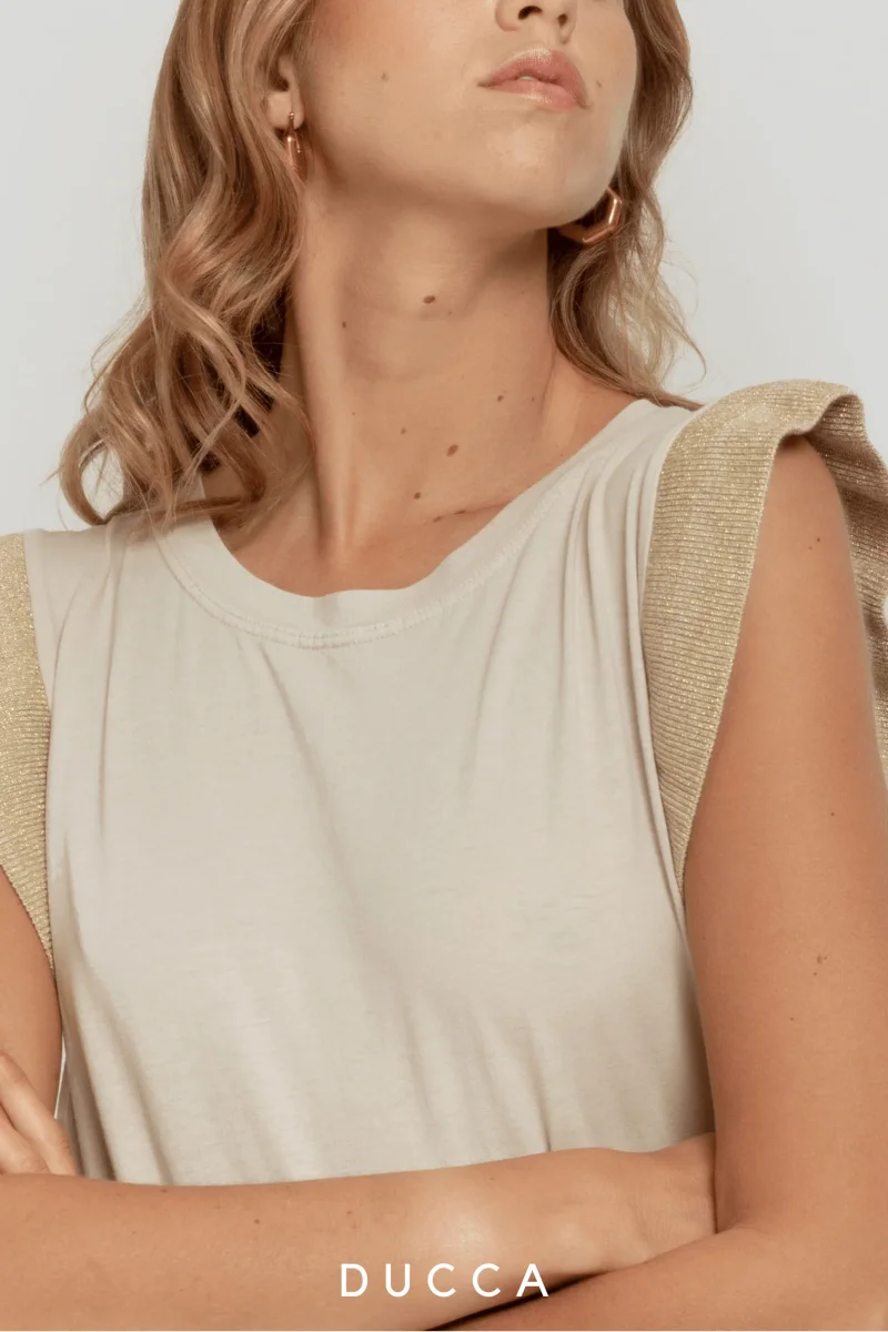 Vestido Eleganza Effortless Beige - Imagen 5
