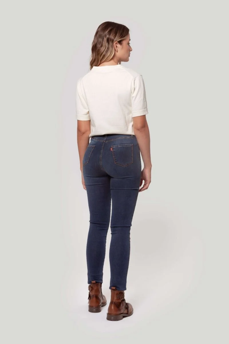 PANTALON TIRO ALTO SKINNY AZUL SKU 0.29435 - Imagen 3