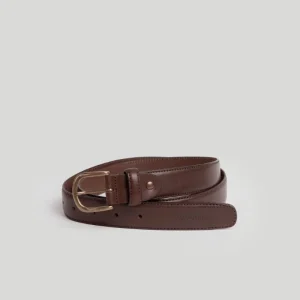 CINTURON PIEL ESTRECHO MARRON SKU 0.29613