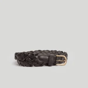 CINTURON ESTRECHO TRENZADO NEGRO SKU 0.29697