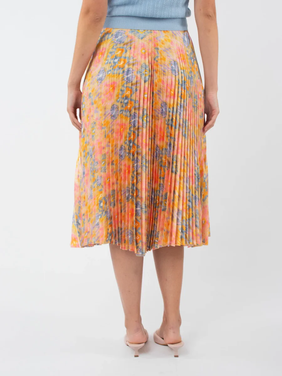 Falda midi plisada estampada - Imagen 5