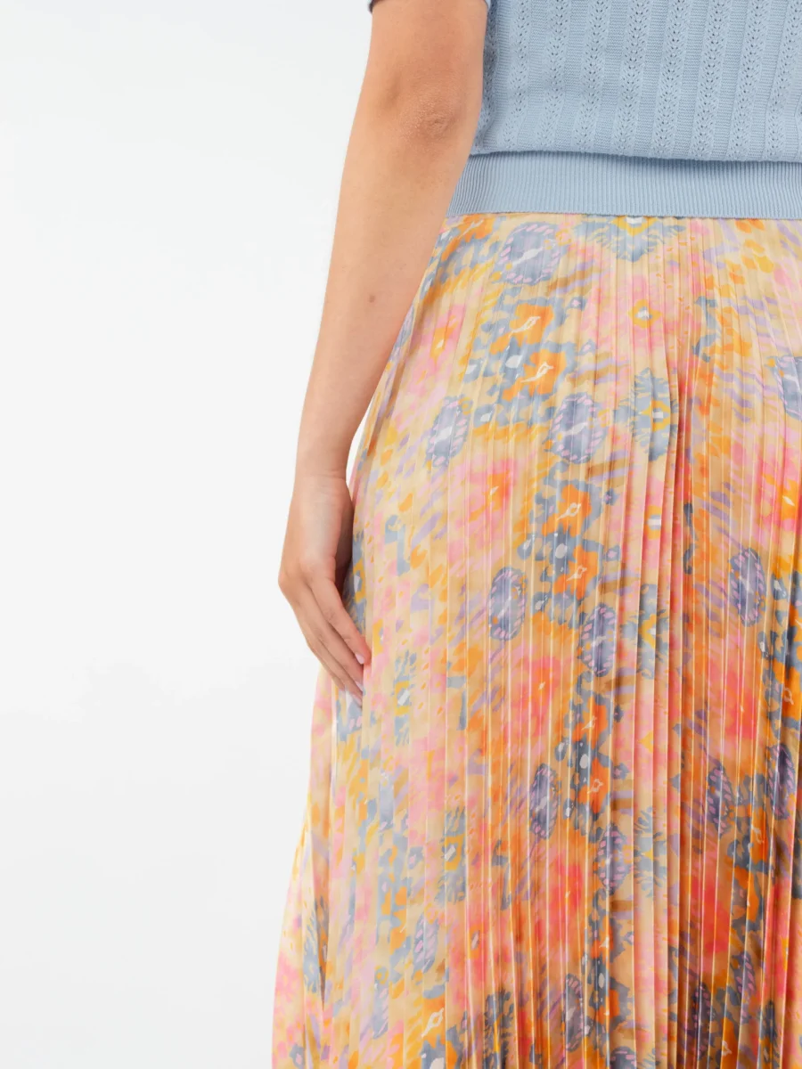 Falda midi plisada estampada - Imagen 6