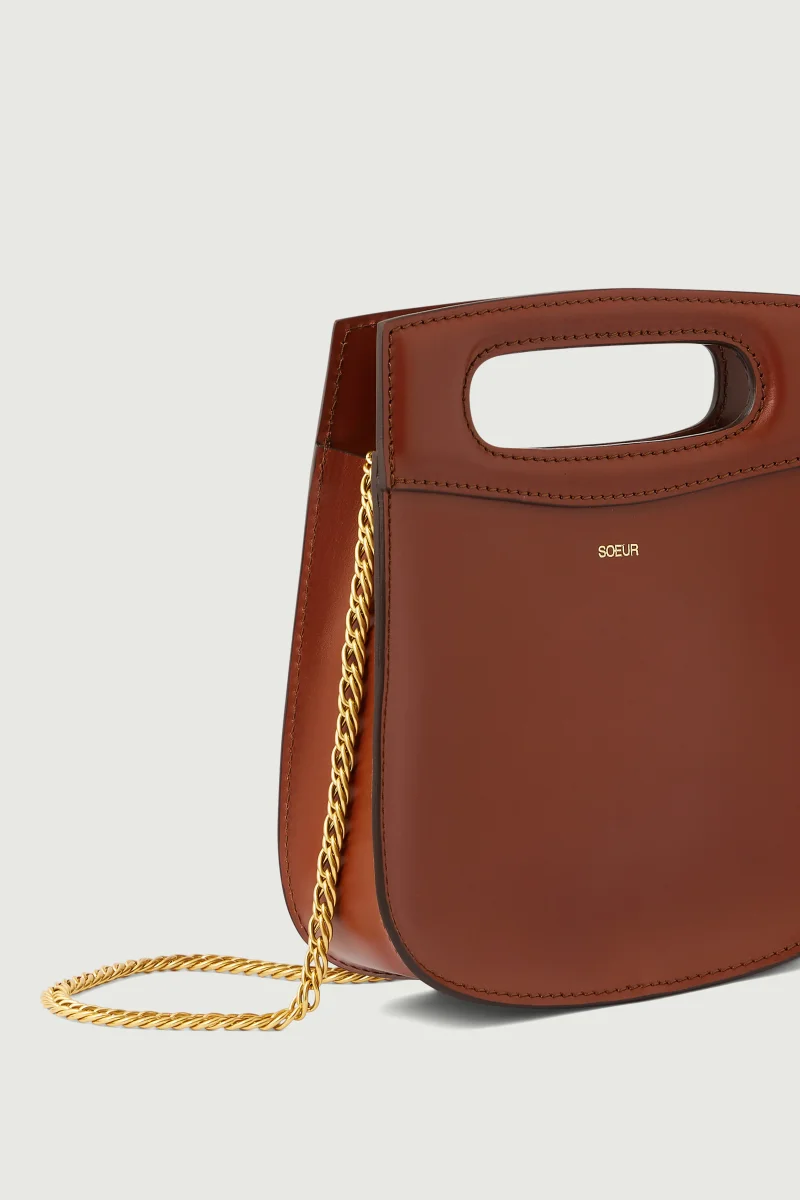 BOLSO CHERI MINI COÑAC - Imagen 4