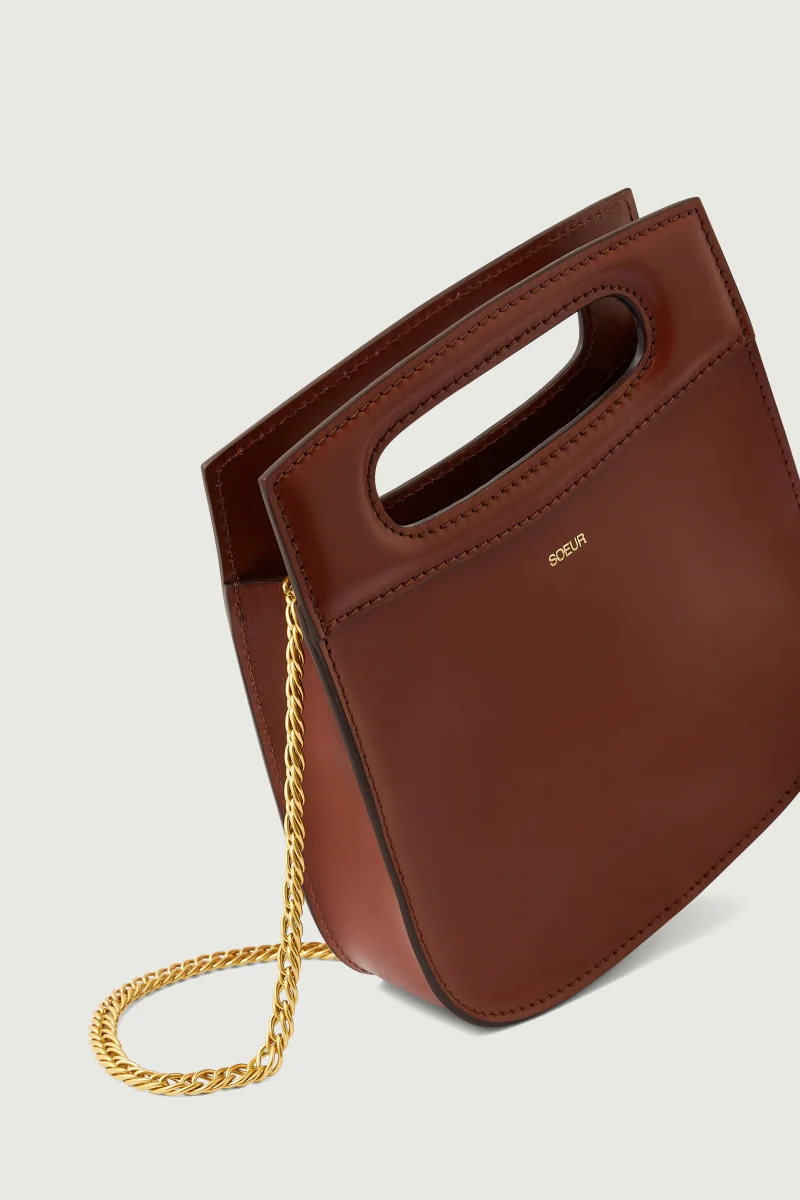 BOLSO CHERI MINI COÑAC - Imagen 6
