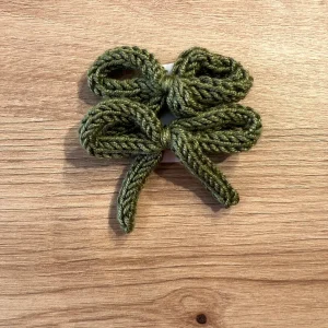 Pack 2 lazos con pinza verde eucalipto
