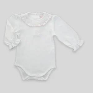Body smock rosa manga larga