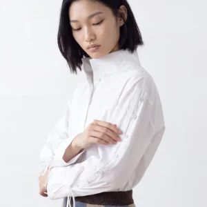 Camisa de popelín blanca botones