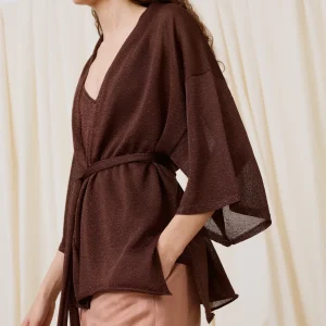 Chaqueta lurex chocolate