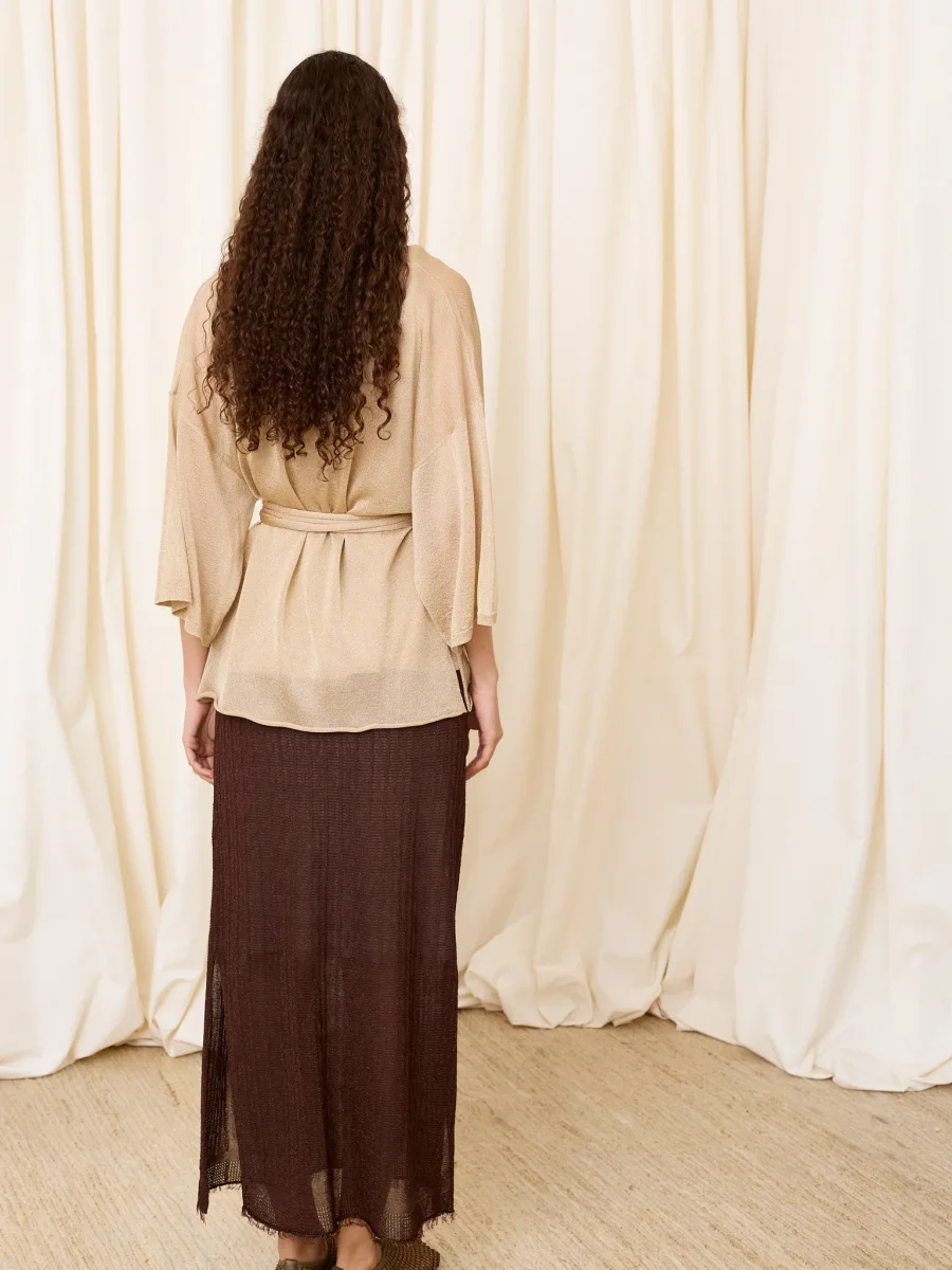Chaqueta lurex dorada - Imagen 2