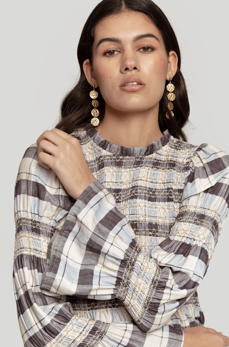 Blusa Peplum Charm Gris - Imagen 5
