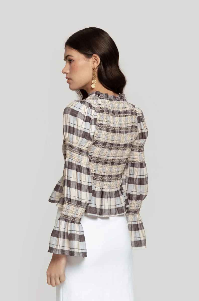 Blusa Peplum Charm Gris - Imagen 4