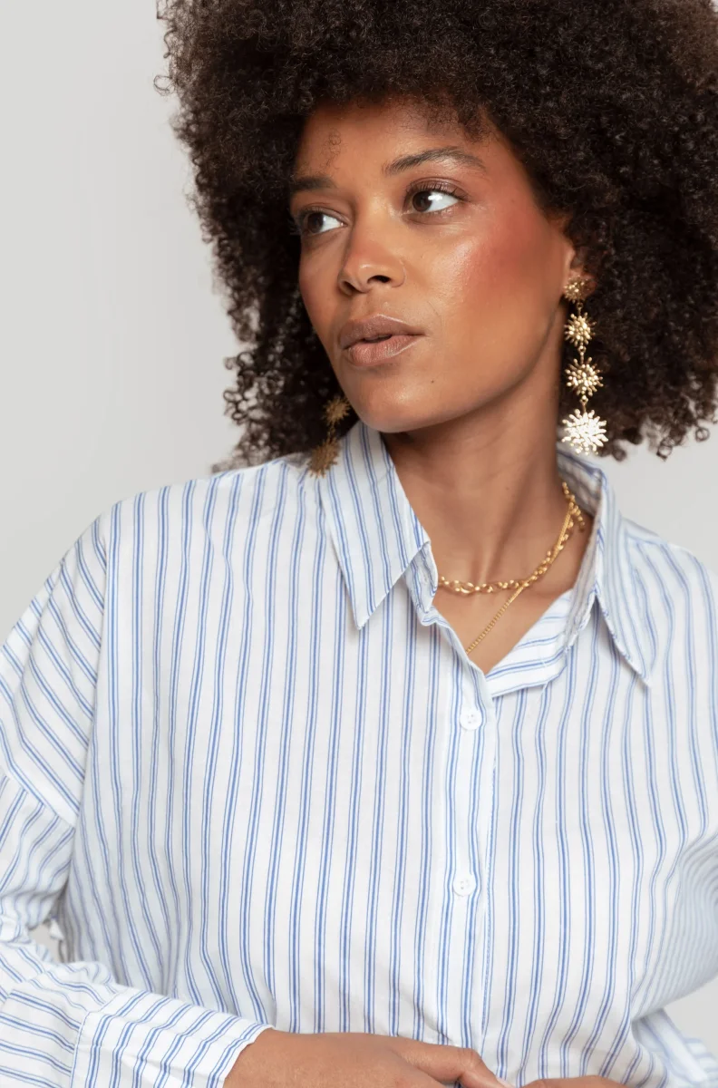 Camisa Rayas Urbanas Azul - Imagen 5