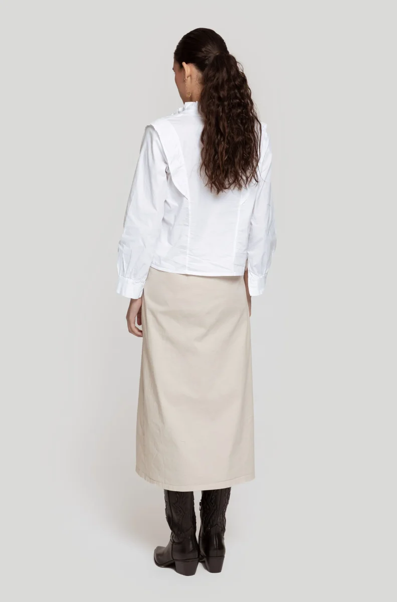 Falda Albora Midi Beige - Imagen 4