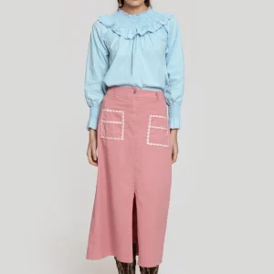 Falda Albora Midi Rosa