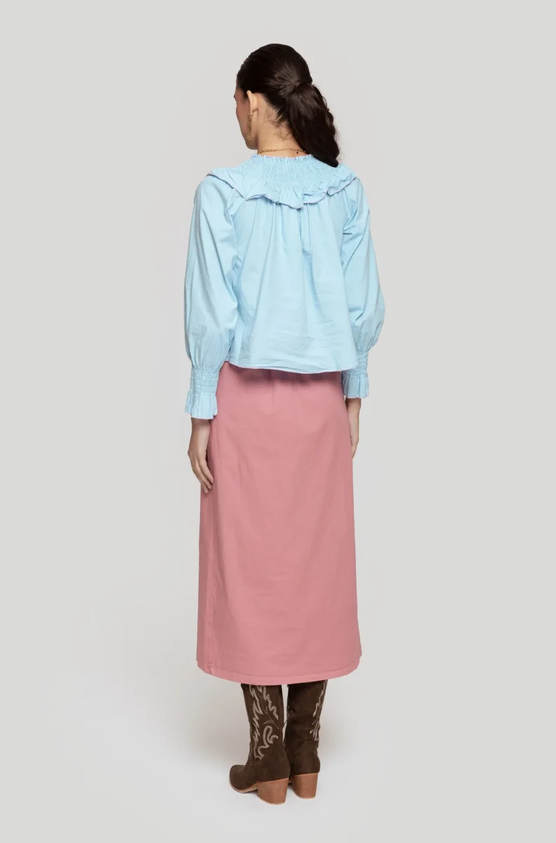 Falda Albora Midi Rosa - Imagen 4