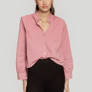 Camisa Aura Cropped Rosa