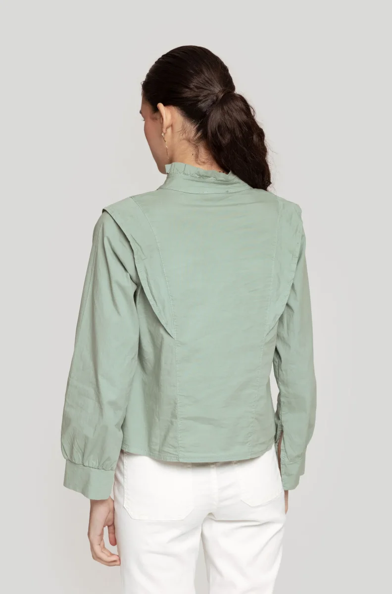 Camisa Aura Cropped Verde - Imagen 5