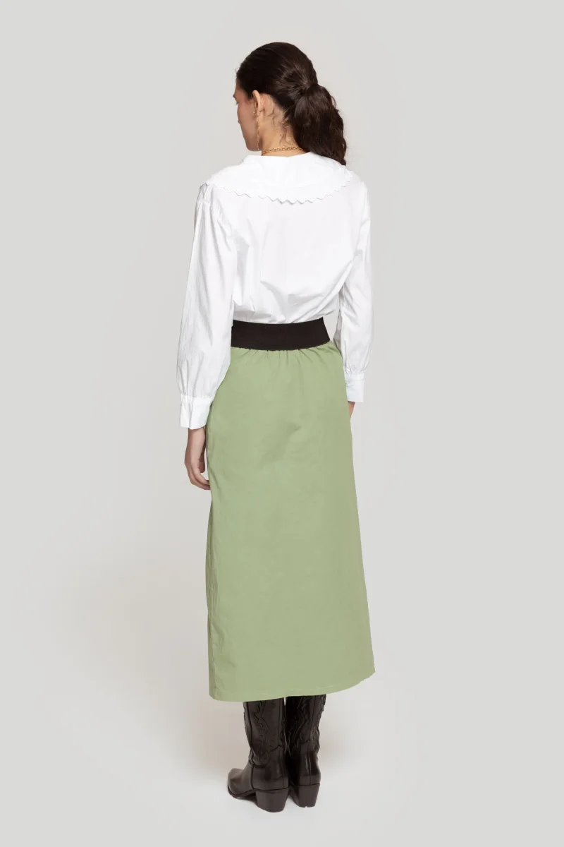 Falda Albora Midi Green - Imagen 3