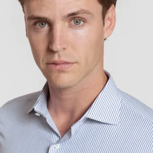 Camisa Vestir Raya Fina Azul marino SKU 0.32186