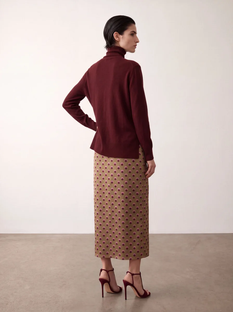 Jersey cuello alto burdeos - Imagen 4