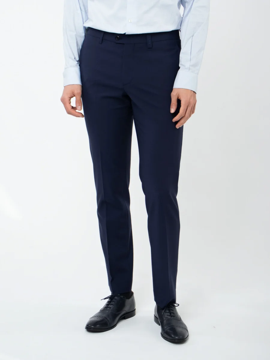 Pantalón traje lana slim fit