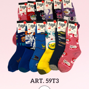FLOYD 59T3 MEDIA CAÑA DE NIÑOS ESTAMPADA PACK X12