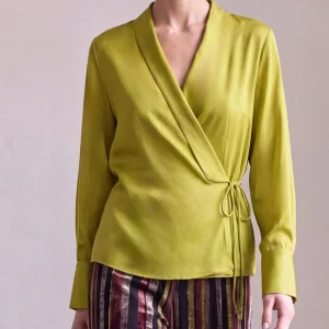 Blusa cruzada verde