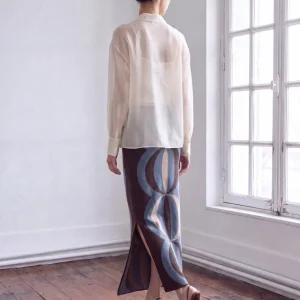 Blusa cruzada marfil