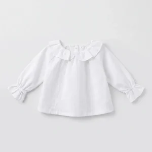 Blusa bebé blanca volante