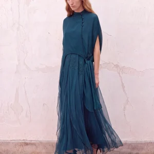 Chal de tul azul