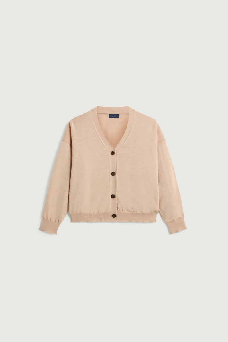 CÁRDIGAN IDEM BEIGE ROSADO - Imagen 6