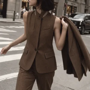 Chaleco de traje de cuadros
