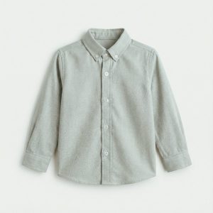 Camisa cuello oxford verde