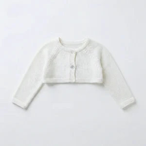 Chaqueta perlé corta blanca