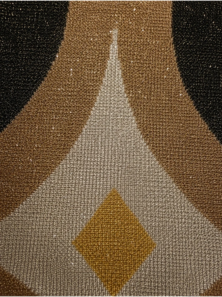 Vestido de jacquard en lurex dorado - Imagen 5