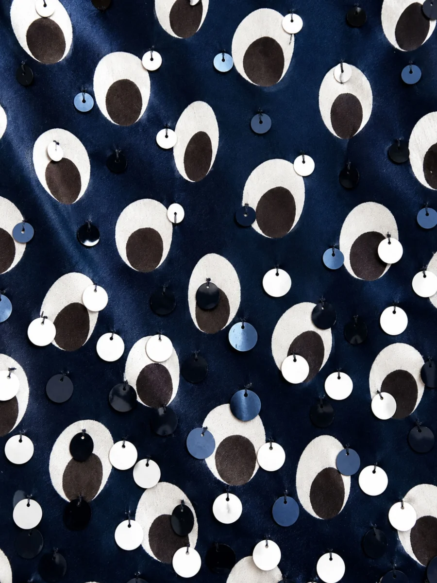 Blusa azul lunares con lentejuelas - Imagen 8