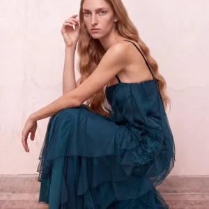 Vestido de tul azul