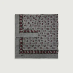 PAÑUELO CLASSIQUE DE LANA GRIS OSCURO/CAQUI