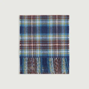 BUFANDA KELA AZUL/MARRÓN